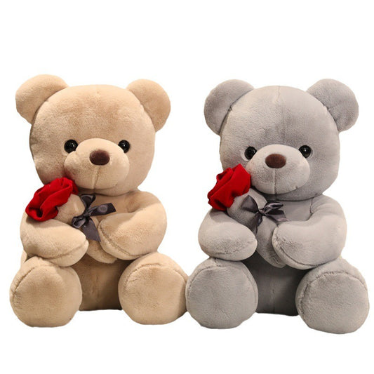 New Rose Bear Doll Teddy Bear Doll Plush Toy Valentine's Day Gift for Girls Large Pillow